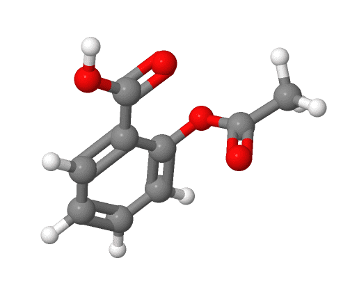 Modèle 3D de l'aspirine