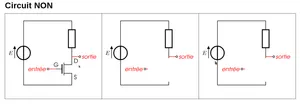 Circuits équivalents circuit NON